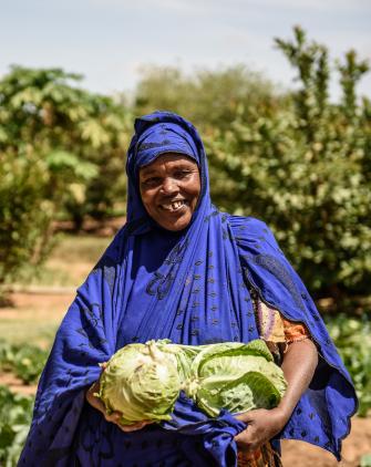 Bashra, a farmer from Somaliland, has benefitted from a well built by ActionAid.